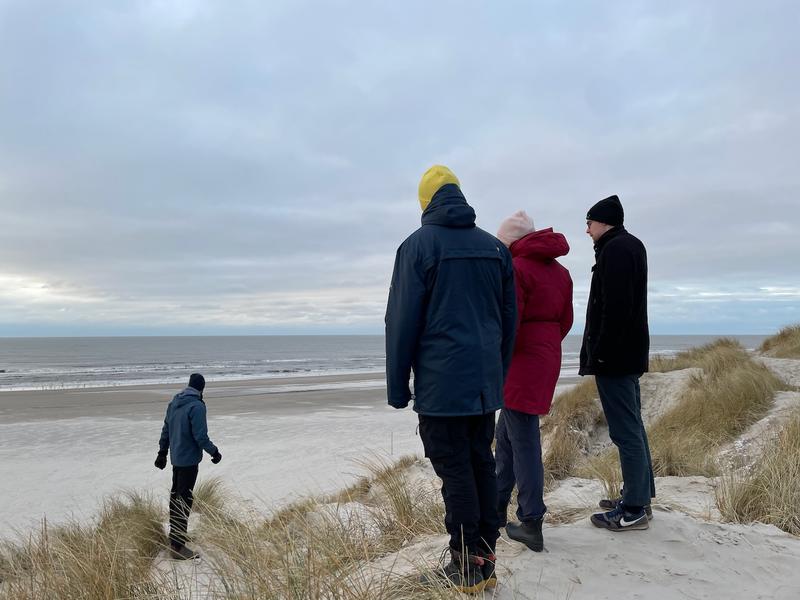 Beach in Denmark with people