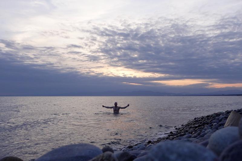 Me swimming in the ocean in Numazu