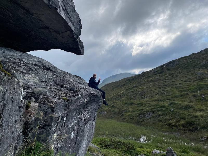 Me sitting on a big rock in Norway