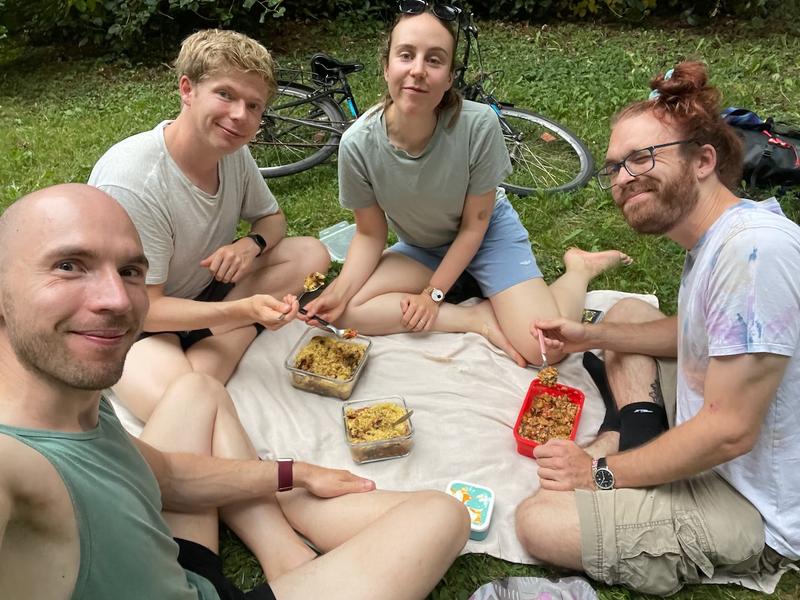 My friends and I at the park in Göttingen